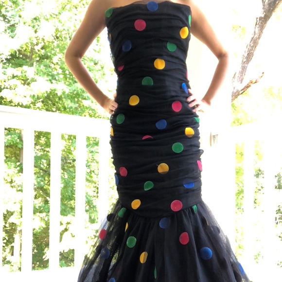 Polka Dot Top Prom Dresses